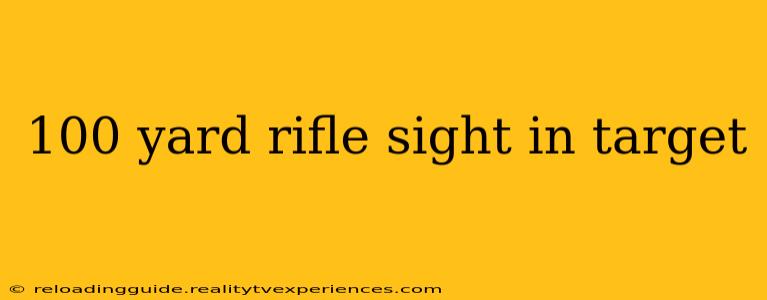 100 yard rifle sight in target