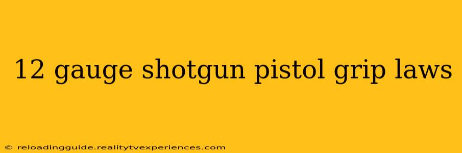 12 gauge shotgun pistol grip laws