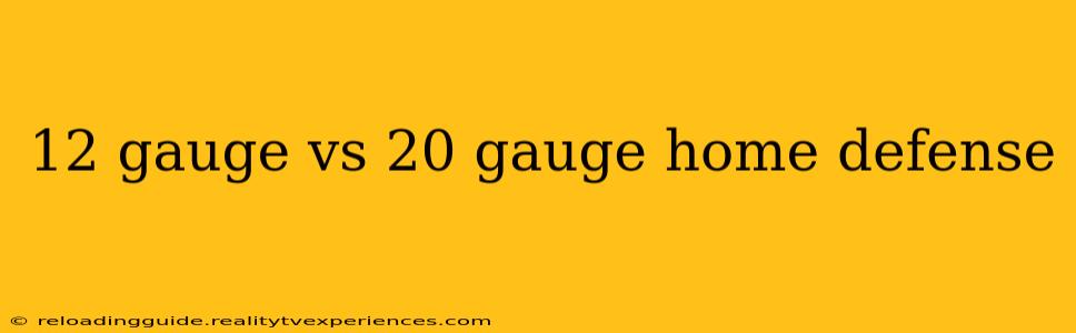 12 gauge vs 20 gauge home defense