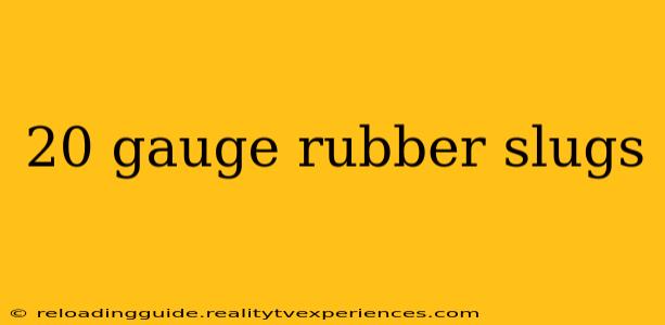 20 gauge rubber slugs