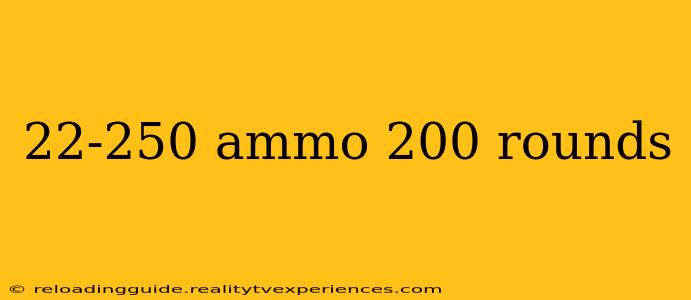 22-250 ammo 200 rounds