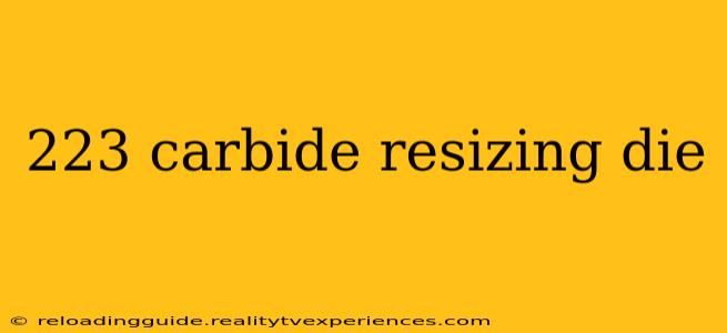 223 carbide resizing die