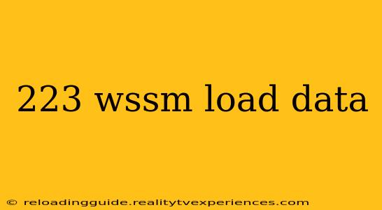 223 wssm load data