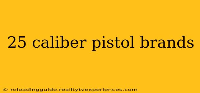 25 caliber pistol brands