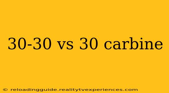 30-30 vs 30 carbine