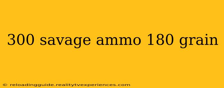 300 savage ammo 180 grain