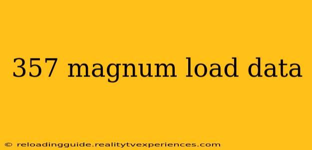 357 magnum load data