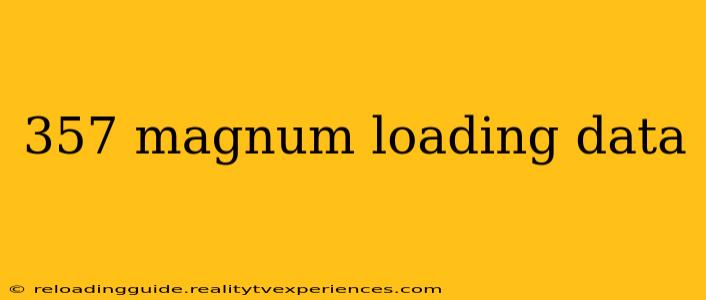 357 magnum loading data