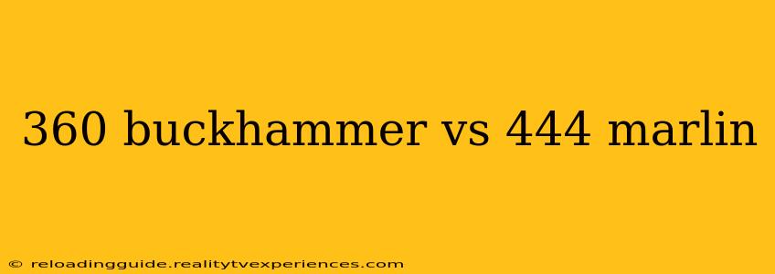 360 buckhammer vs 444 marlin