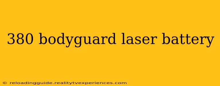 380 bodyguard laser battery