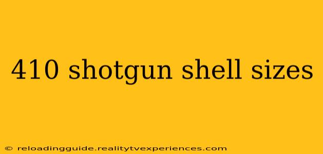 410 shotgun shell sizes