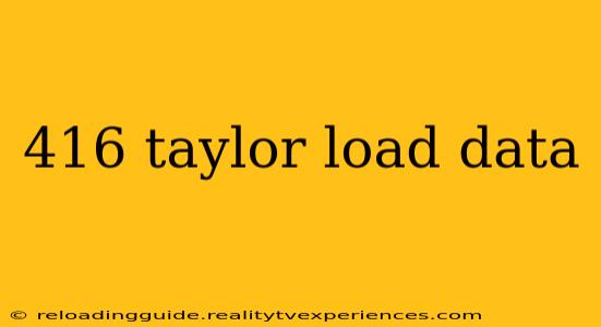 416 taylor load data