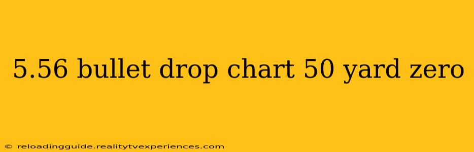 5.56 bullet drop chart 50 yard zero