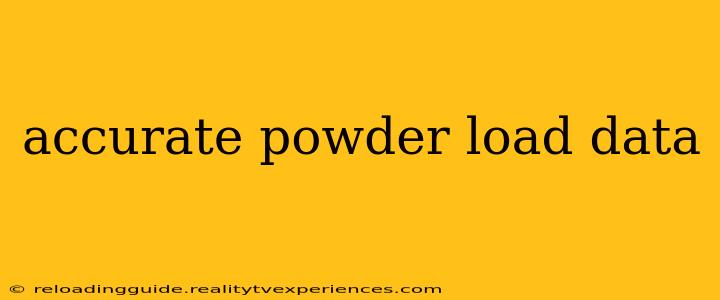 accurate powder load data