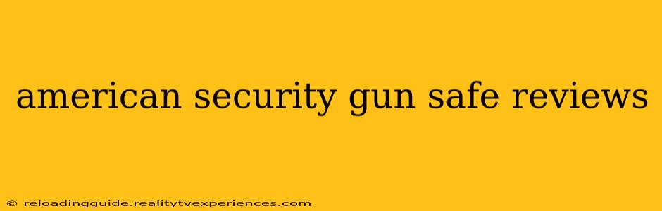 american security gun safe reviews