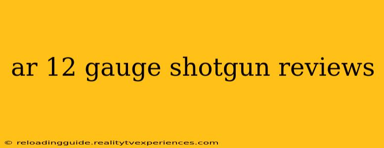 ar 12 gauge shotgun reviews