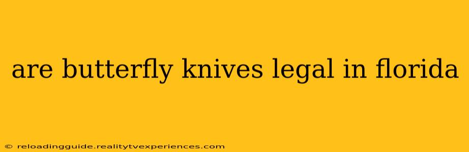 are butterfly knives legal in florida