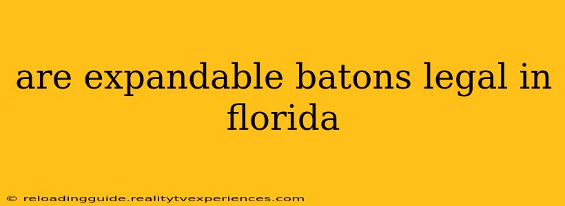 are expandable batons legal in florida