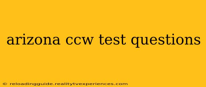 arizona ccw test questions