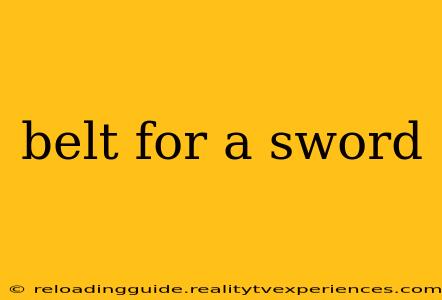 belt for a sword