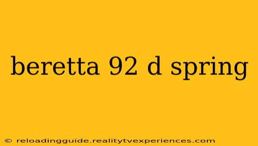 beretta 92 d spring