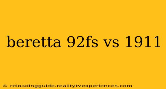 beretta 92fs vs 1911