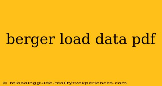 berger load data pdf