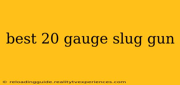 best 20 gauge slug gun