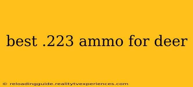 best .223 ammo for deer