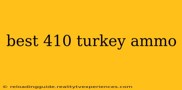 best 410 turkey ammo