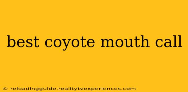 best coyote mouth call