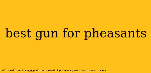 best gun for pheasants