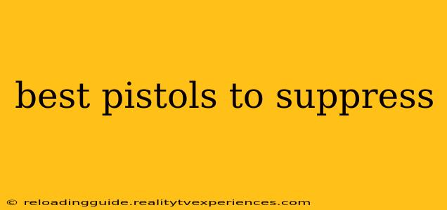 best pistols to suppress