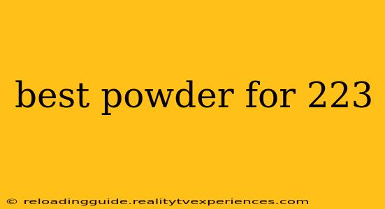 best powder for 223