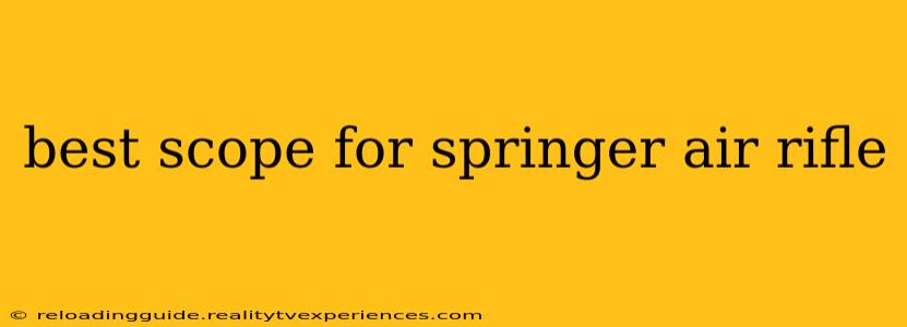 best scope for springer air rifle