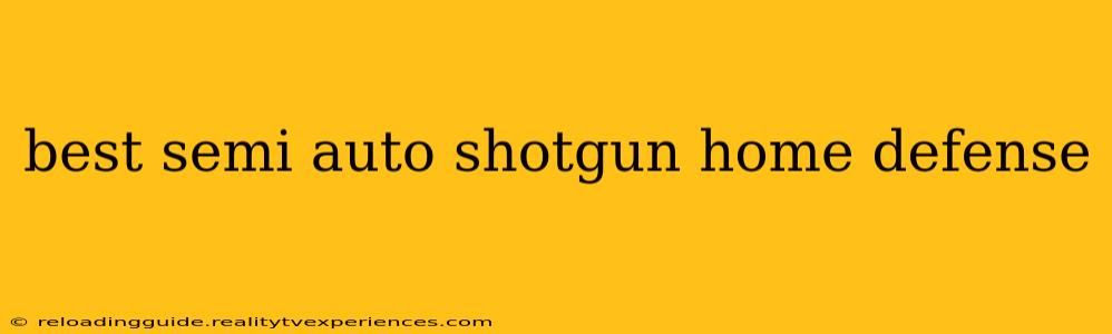 best semi auto shotgun home defense