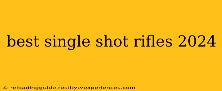 best single shot rifles 2024