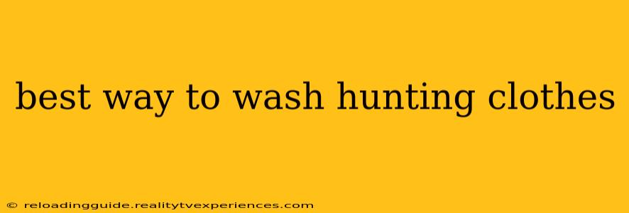 best way to wash hunting clothes