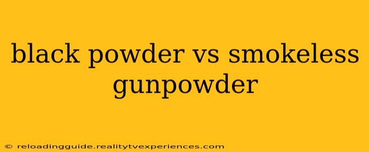 black powder vs smokeless gunpowder