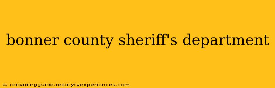 bonner county sheriff's department