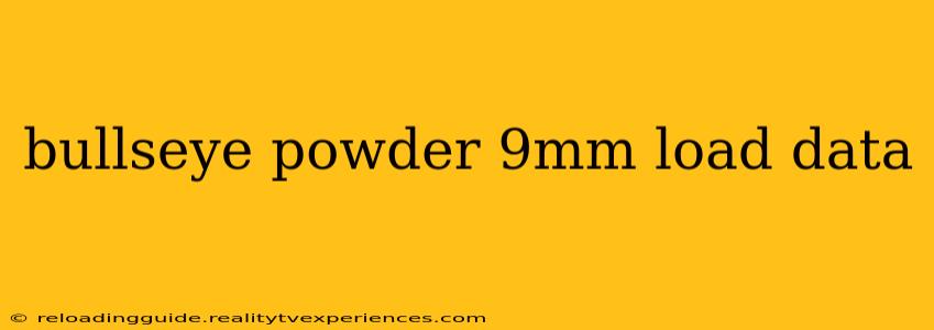 bullseye powder 9mm load data