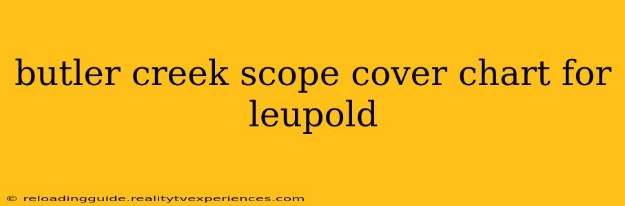 butler creek scope cover chart for leupold