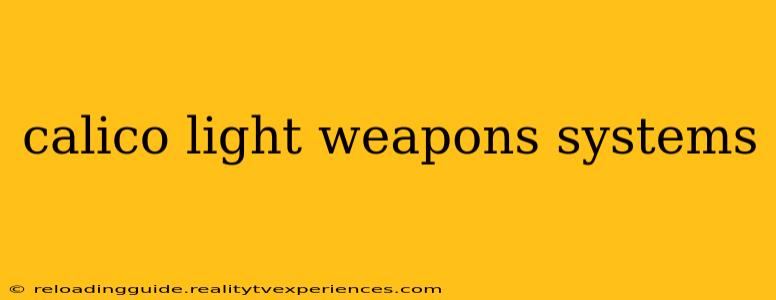 calico light weapons systems