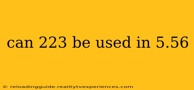 can 223 be used in 5.56