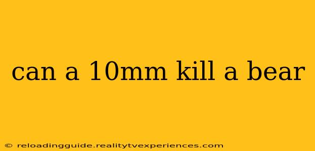 can a 10mm kill a bear