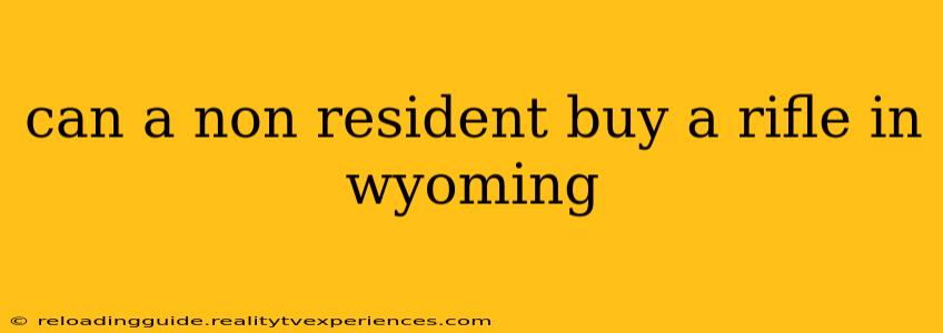 can a non resident buy a rifle in wyoming