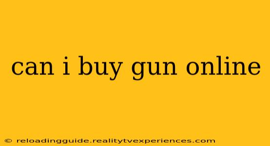 can i buy gun online