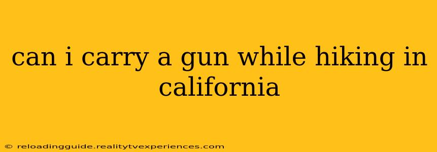 can i carry a gun while hiking in california