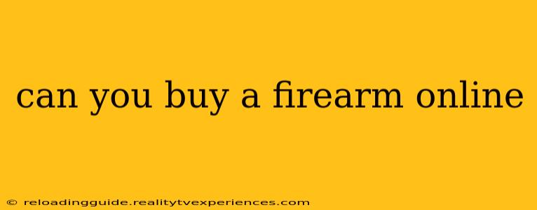 can you buy a firearm online