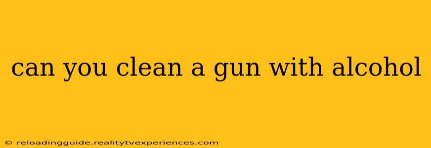 can you clean a gun with alcohol